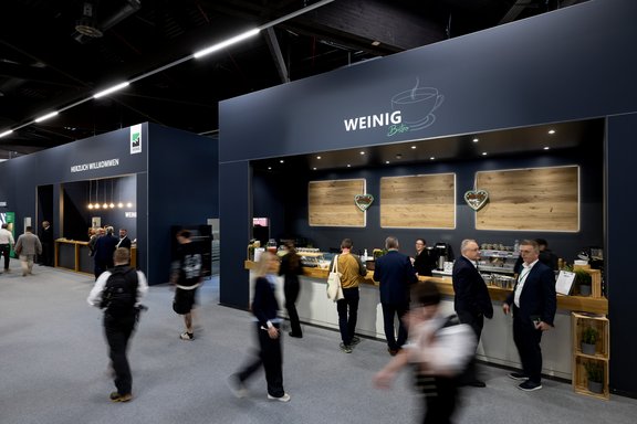 Messestand Weinig auf der Holzhandwerk 2026 in Nürnberg