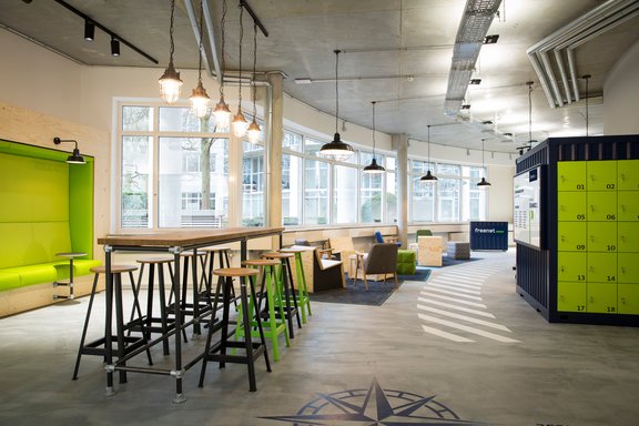 Ausbau des Schulungszentrums für freenet group umgesetzt mit der Unterstützung von Holtmann+, in Hamburg 2018.