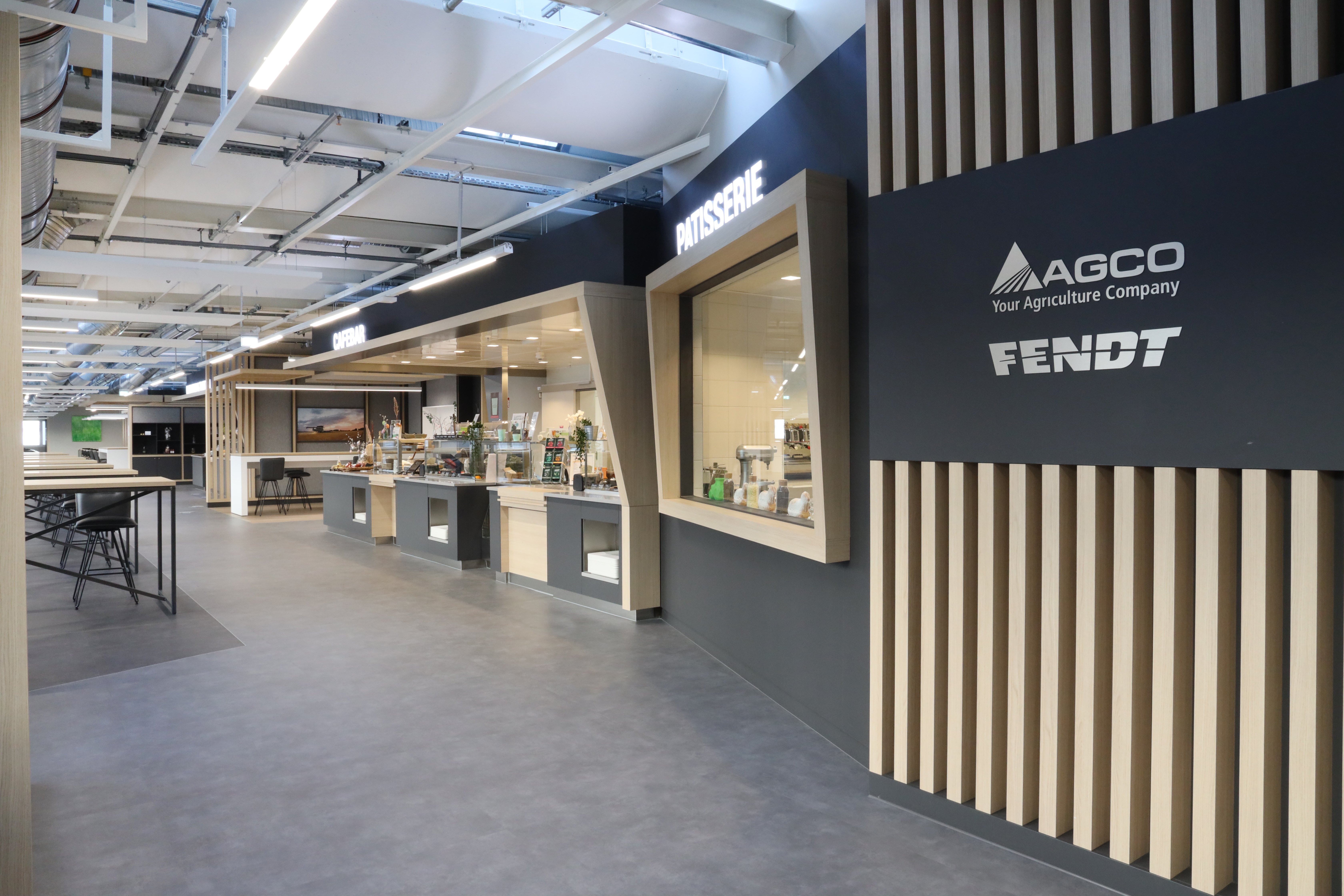 Expansion of the AGCO Corporation - Fendt employee restaurant, carried out with the support of Holtmann+ in Marktoberdorf in 2021.