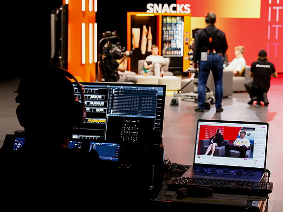 Event im Rahmen der GamesCom für Volkswagen Nutzfahrzeuge, umgesetzt mit der Unterstützung von Holtmann+, in Langenhagen 2021.