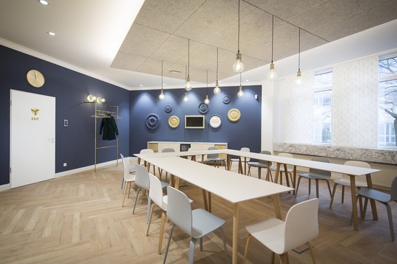 Ausbau des Schulungszentrums für freenet group umgesetzt mit der Unterstützung von Holtmann+, in Hamburg 2018.