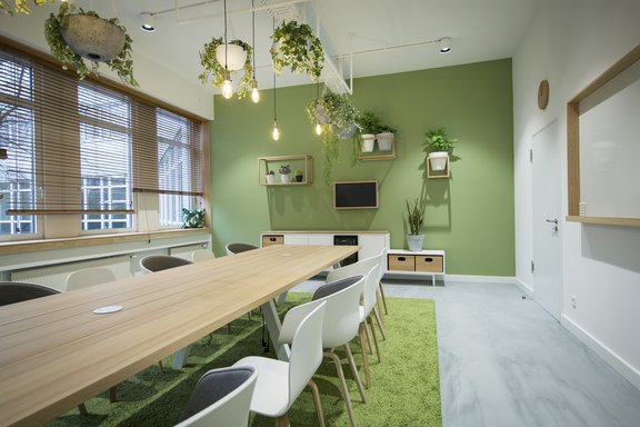 Ausbau des Schulungszentrums für freenet group umgesetzt mit der Unterstützung von Holtmann+, in Hamburg 2018.