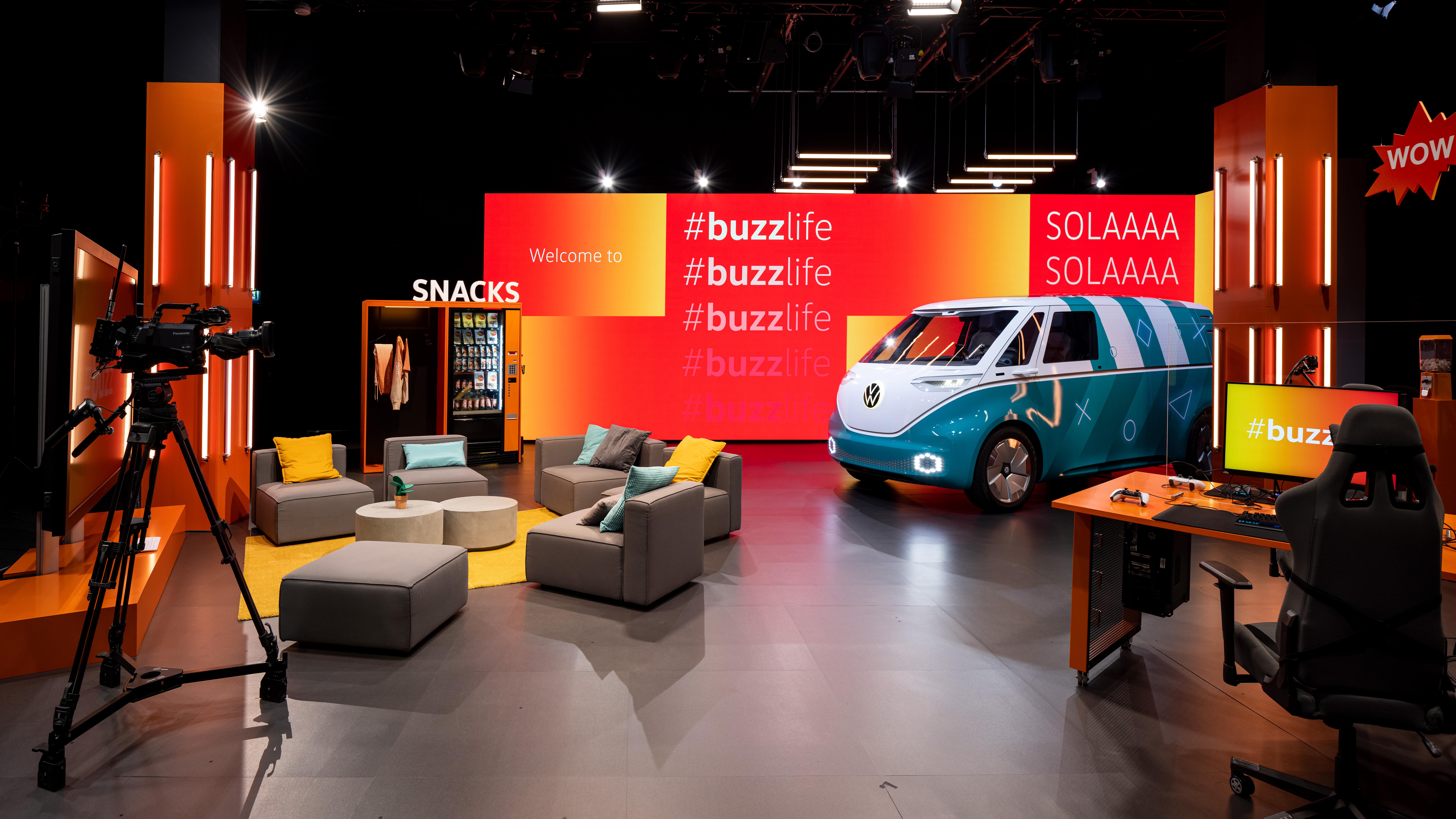 [Translate to English:] Event im Rahmen der GamesCom für Volkswagen Nutzfahrzeuge, umgesetzt mit der Unterstützung von Holtmann+, in Langenhagen 2021.